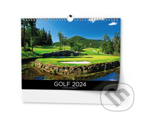 Nástěnný kalendář Golf české resorty 2024, Baloušek, 2023