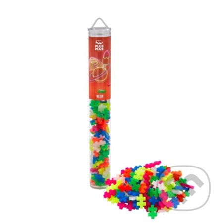 Neon Mix (Plus-Plus stavebnice tuba) - puzzle z kategorie 60 - 300 dílků