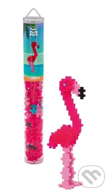 Plameňák (Plus-Plus stavebnice tuba) - puzzle z kategorie 60 - 300 dílků