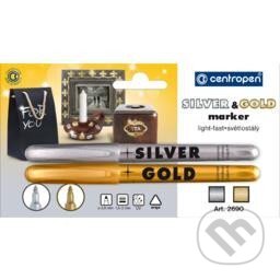 Centropen Značkovač 2690 stříbrný a zlatý
