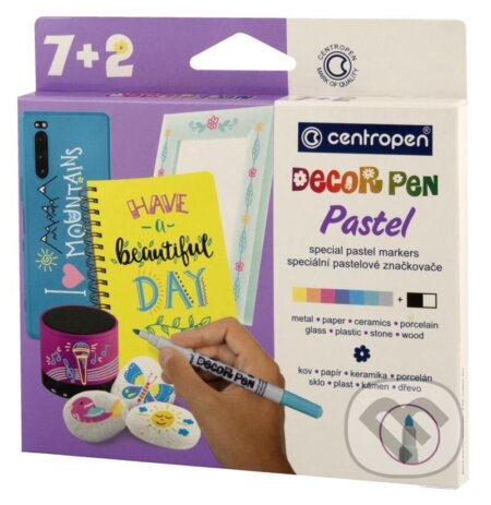 Centropen Decor pen 2738 pastel (8+1 ks), Centropen, 2023