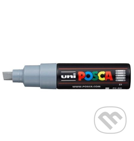 Posca akrylový popisovač PC-8K, 8 mm, šedá (se širokým, seříznutým hrotem)