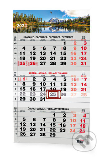 Tříměsíční kalendář 2024 - nástěnný kalendář, Baloušek, 2023