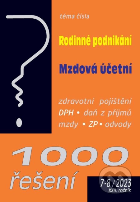 1000 řešení 7-8/2023 Rodinné podnikání, Mzdová účetní