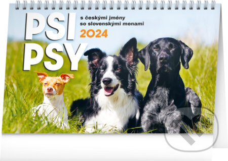 Stolní kalendář Psi – Psy CZ/SK 2024, Notique, 2023