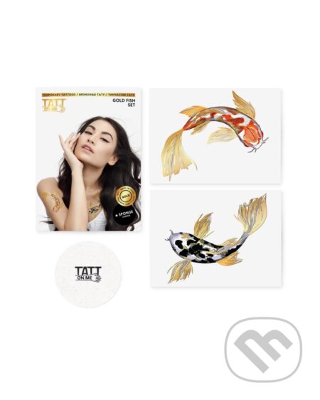 TATTonMe Metalické tetovačky pre ženy Ryby sada Gold