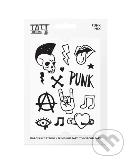 TATTonMe Vodeodolné dočasné tetovačky Punk mix, TATTon.me, 2023