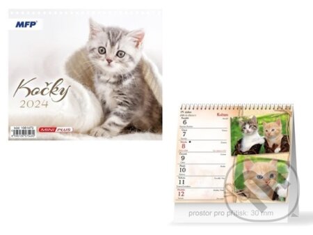 Stolní kalendář Mini Kočky 2024, MFP, 2023