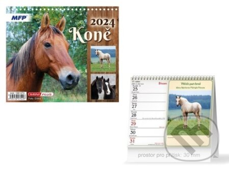 Stolní kalendář Mini Koně 2024, MFP, 2023