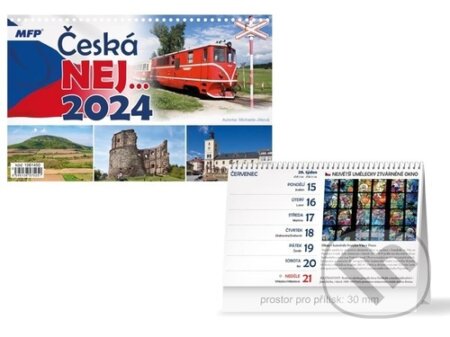 Česká NEJ… 2024 - stolní kalendář, MFP, 2023