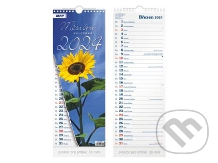 Nástěnný kalendář Měsíční - vázankový 2024, MFP, 2023