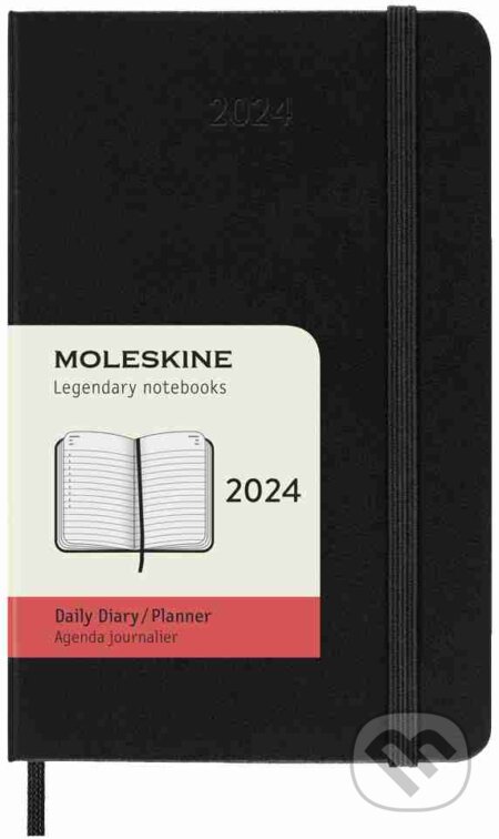 Moleskine – 12-mesačný denný diár 2024 - čierny, Moleskine, 2023
