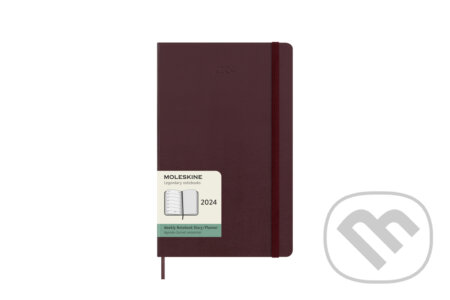 Moleskine – 12-mesačný plánovací diár 2024 - bordový (burgundy), Moleskine, 2023