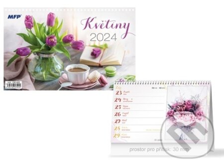Květiny 2024 - stolní kalendář, MFP, 2023