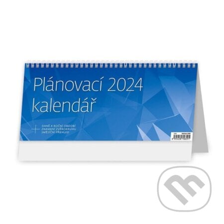 Kalendář stolní 2024 - Plánovací kalendář MODRÝ, Helma365, 2023