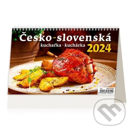 Kalendář stolní 2024 - Česko-slovenská kuchařka/kuchárka, Helma365, 2023