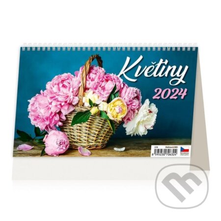 Kalendář stolní 2024 - Květiny, Helma365, 2023