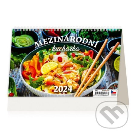 Kalendář stolní 2024 - Mezinárodní kuchařka, Helma365, 2023