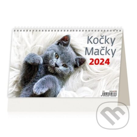 Kalendář stolní 2024 - Kočky/Mačky, Helma365, 2023