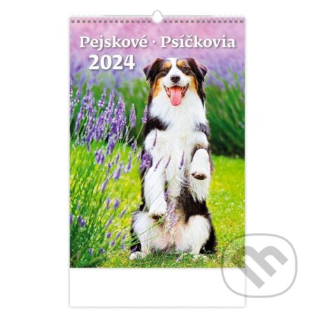 Kalendář nástěnný 2024 - Pejskové/Psíčkovia, Helma365, 2023