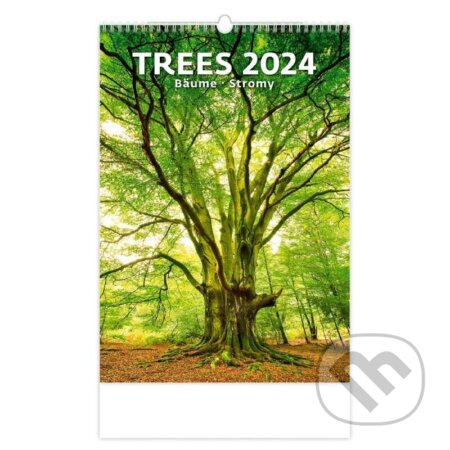 Kalendář nástěnný 2024 - Trees/Bäume/Stromy, Helma365, 2023