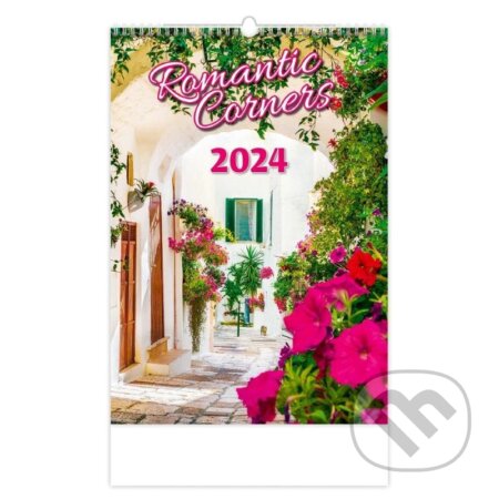 Kalendář nástěnný 2024 - Romantic Corners, Helma365, 2023