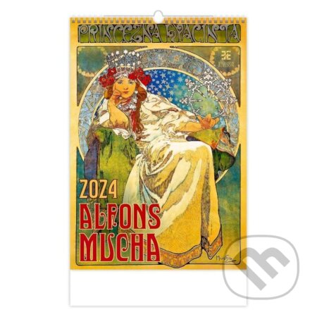 Kalendář nástěnný 2024 - Alfons Mucha / Exclusive Edition, Helma365, 2023