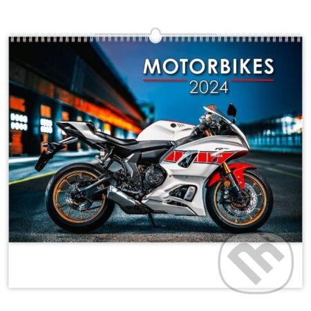 Kalendář nástěnný 2024 - Motorbikes, Helma365, 2023