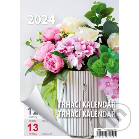 Kalendář nástěnný 2024 - Týdenní trhací kalendář A5, Týždenný trhací kalendár A5, Helma365, 2023