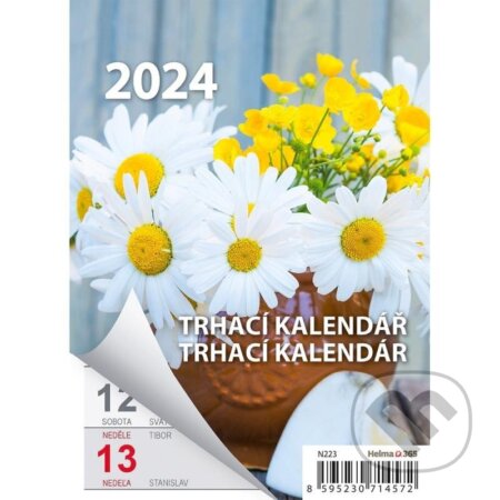 Kalendář nástěnný 2024 - Týdenní trhací kalendář A6, Týždenný trhací kalendár A6, Helma365, 2023