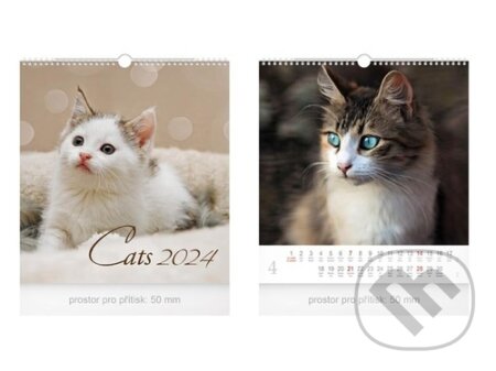 Kalendář  nástěnný malý - Cats 2024, MFP, 2023