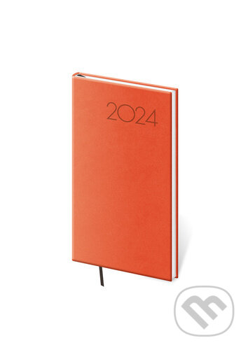 Diář 2024 týdenní kapesní Print Pop - oranžová, Helma, 2023