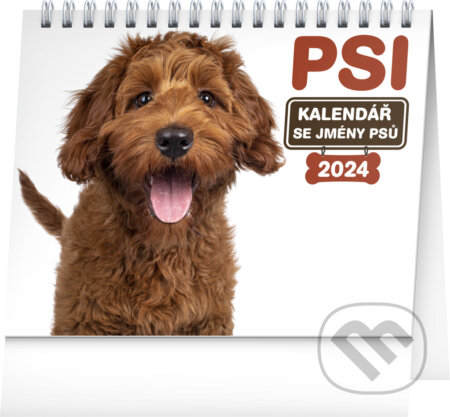 Stolní kalendář Psi 2024 – se jmény psů - Zuzana Tillerová, Notique, 2023