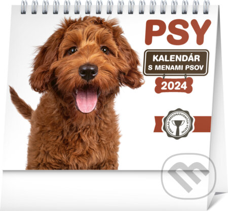 Stolový kalendár Psy 2024 – s menami psov - Zuzana Tillerová, Notique, 2023