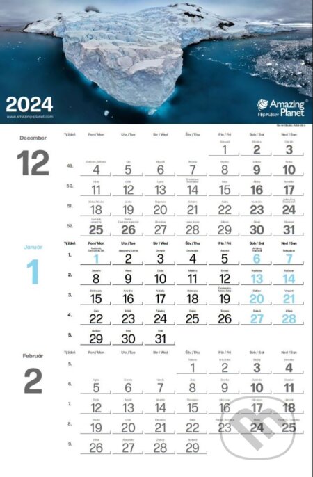 Trojmesačný kalendár Amazing Planet 2024 - Filip Kulisev, Amazing Planet, 2023
