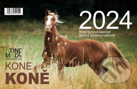 Kalendář 2024: Koně, stolní, týdenní, Almatyne, 2023