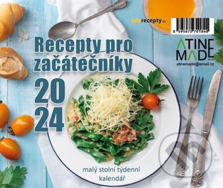 Kalendář 2024: Recepty pro začátečníky, stolní, týdenní, Almatyne, 2023