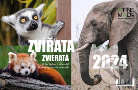 Kalendář 2024: Zvířata, stolní, týdenní, Almatyne, 2023