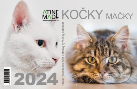 Kalendář 2024: Kočky, stolní, týdenní, Almatyne, 2023