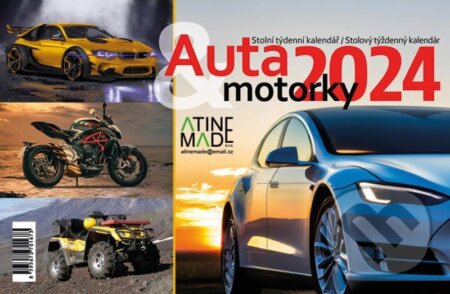Kalendář 2024: Auta a motorky, stolní, týdenní, Almatyne, 2023