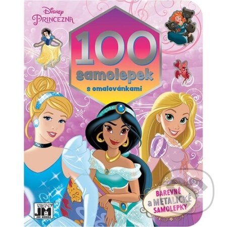 100 samolepek s omalovánkami Disney Princezny - kniha z kategorie Omalovánky