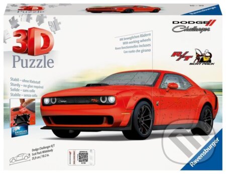 3D Dodge Challenger R/T Scat Pack - puzzle z kategorie 3D puzzle