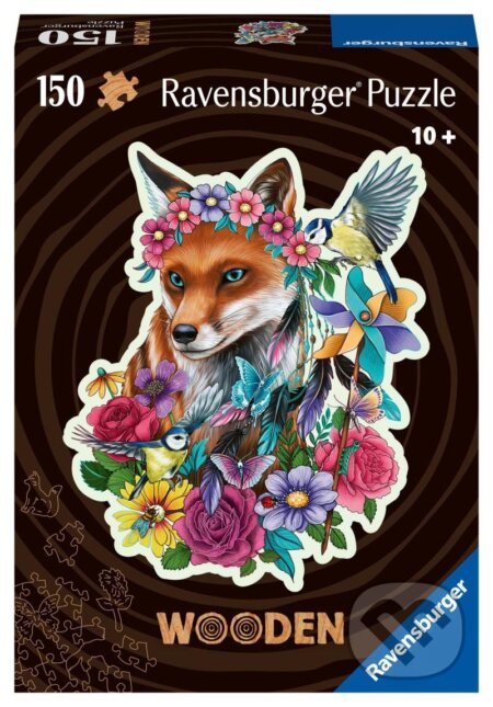 Barevná liška, dřevěné - puzzle z kategorie Zvířata