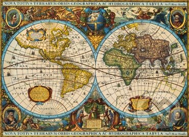 Historická mapa sveta (drevené puzzle), Schmidt
