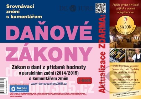 E-kniha: Daň z přidané hodnoty v paralelním znění 2014/2015 s komentářem novel (Autorský kolektív)