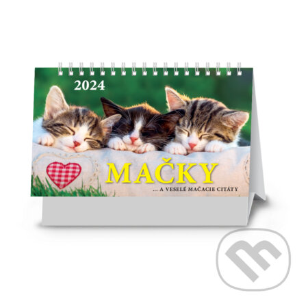 Stolový kalendár Mačky 2024, Spektrum grafik, 2023
