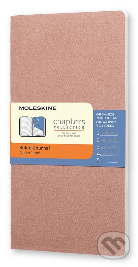 Moleskine – Chapters ružový zápisník, Moleskine, 2015