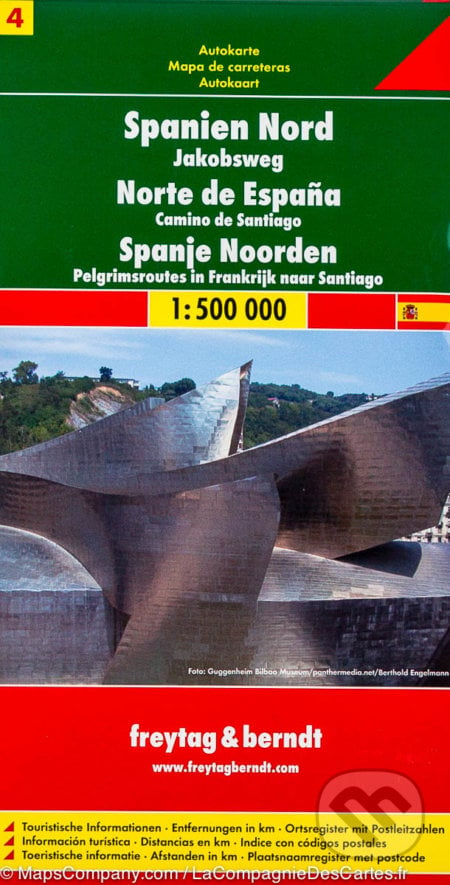 Automapa Španělsko 4. - sever 1:500 000, freytag&berndt