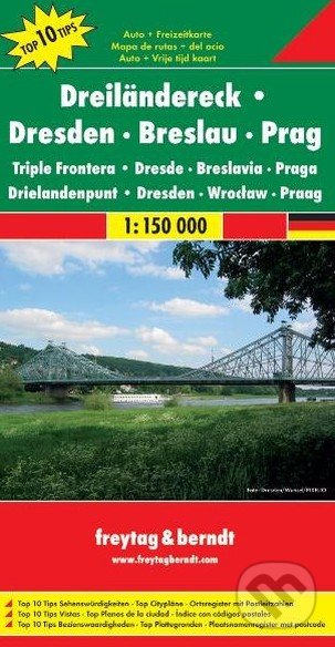 Tripoint – Dresden – Wrocław – Prague,  1:150 000, freytag&berndt