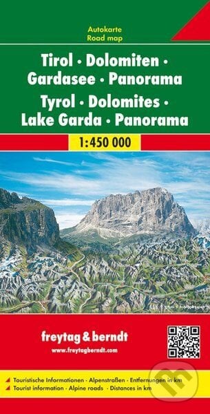 Tirol, Dolomiten, Gardasee, Panorama 1:450000, freytag&berndt, 2019
